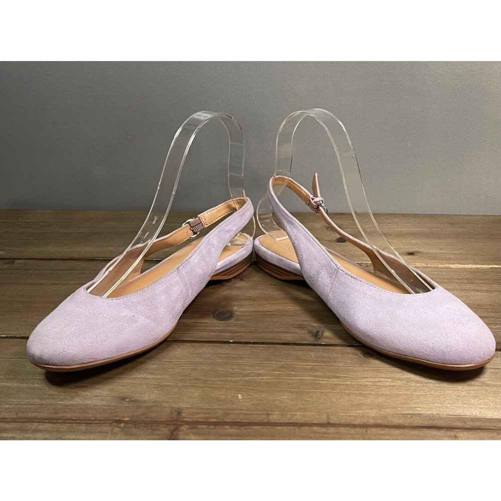 Naturalizer Women's Primo Slingback Flats Size 7 Lavender Purple Suede - Picture 6 of 15
